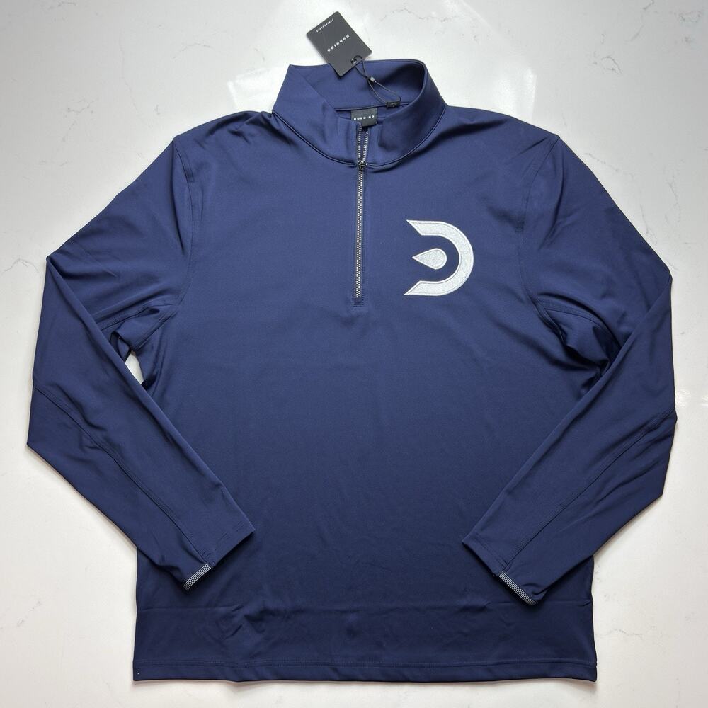 Dunning Navy Blue 1/4 Zip Golf Pullover Men's Size Large Comfort